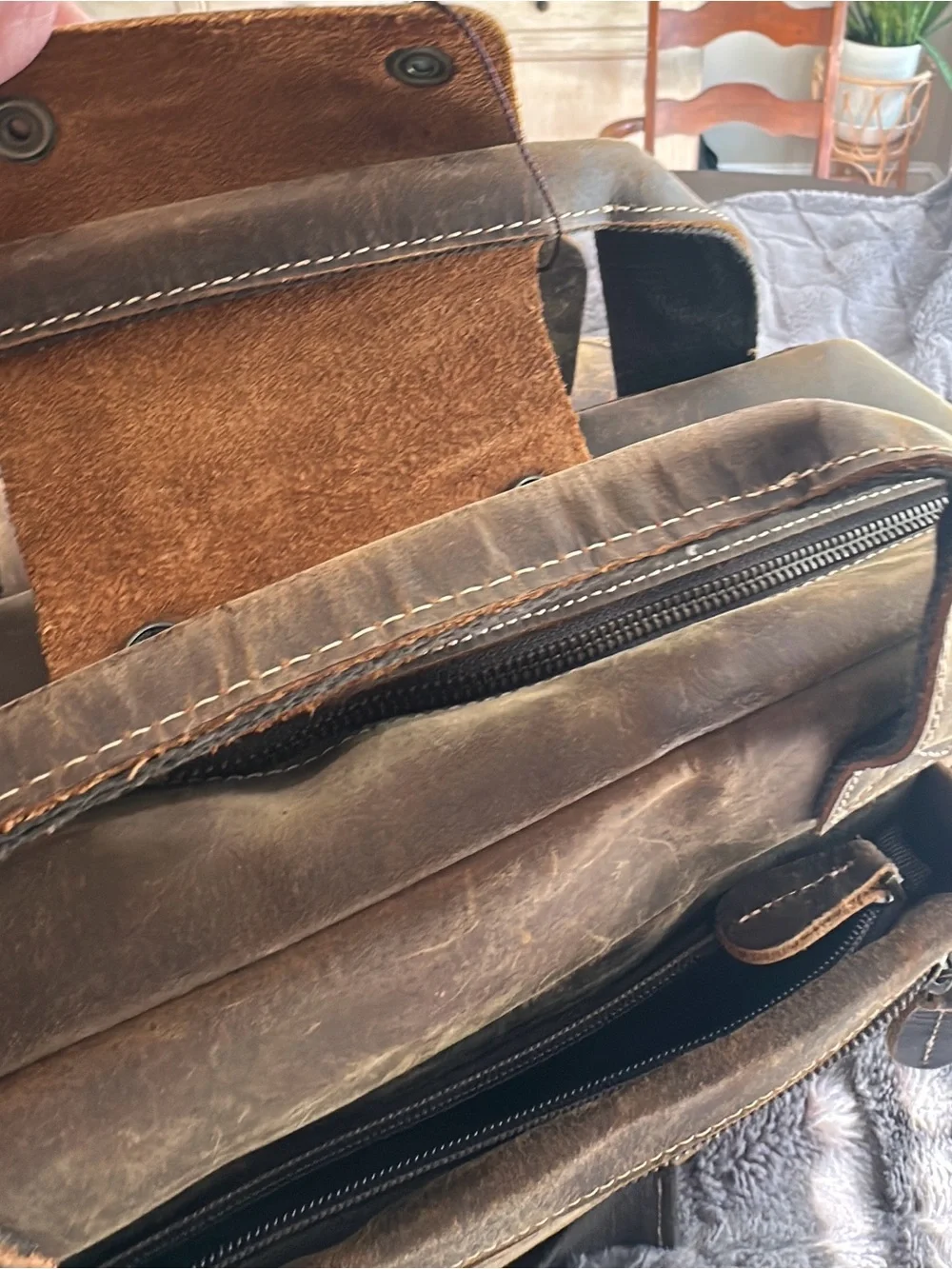 TIDING Leather 16 Inch Laptop Backpack for Office Weekends or Daily (bags22)